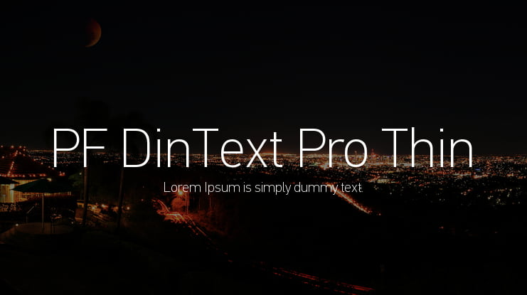 PF DinText Pro Thin Font