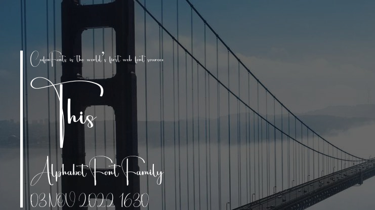 This Alphabet Font