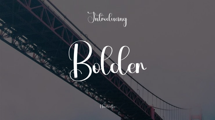 Bolder Font