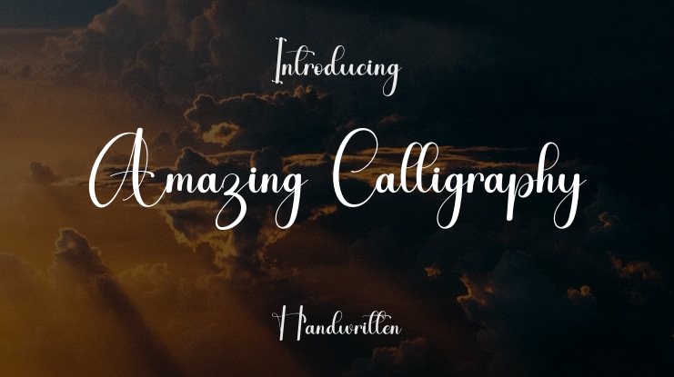 Amazing Calligraphy Font