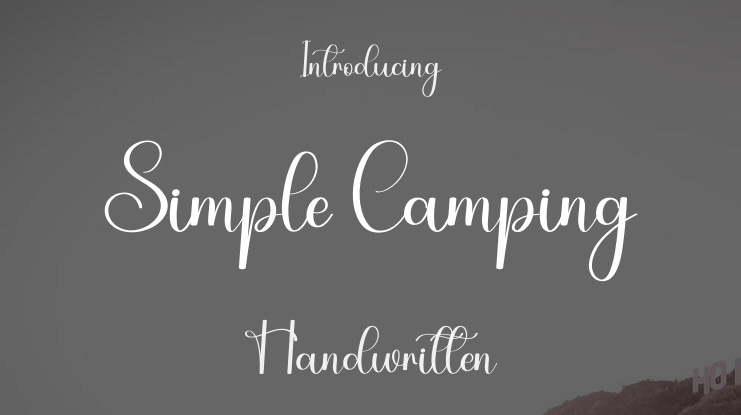 Simple Camping Font