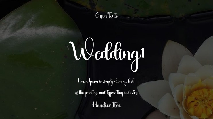 Wedding1 Font