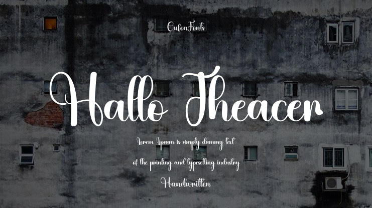 Hallo Theacer Font