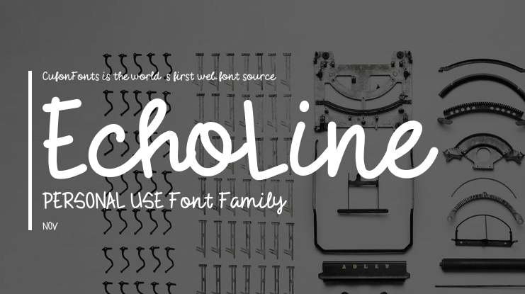EchoLine PERSONAL USE Font