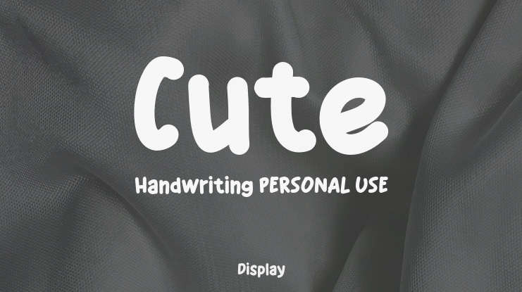 Cute Handwriting PERSONAL USE Font