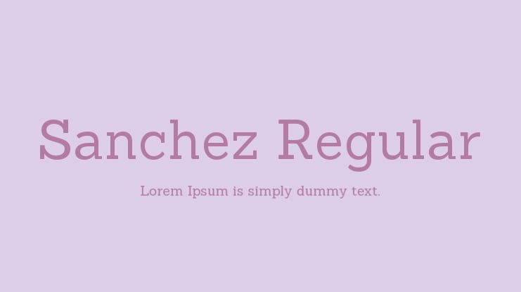 Sanchez Regular Font