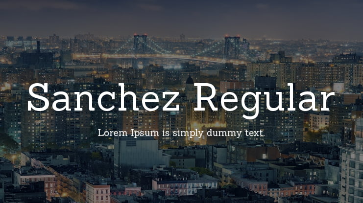 Sanchez Regular Font
