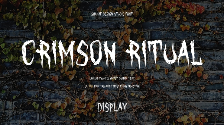 Crimson Ritual Font