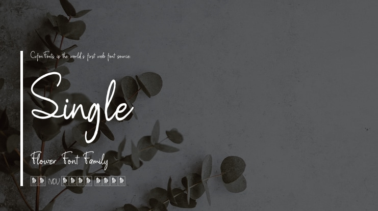 Single Flower Font