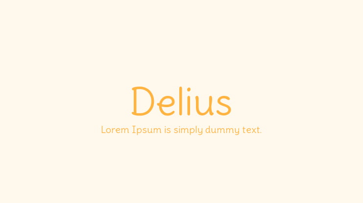 Delius Font