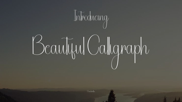 Beautiful Calligraph Font