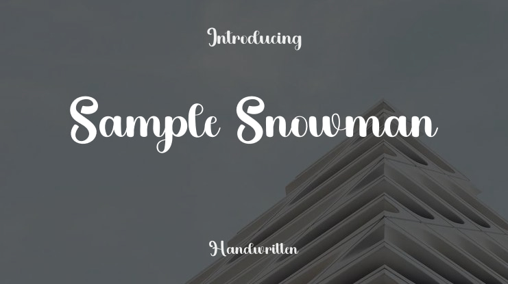 Sample Snowman Font