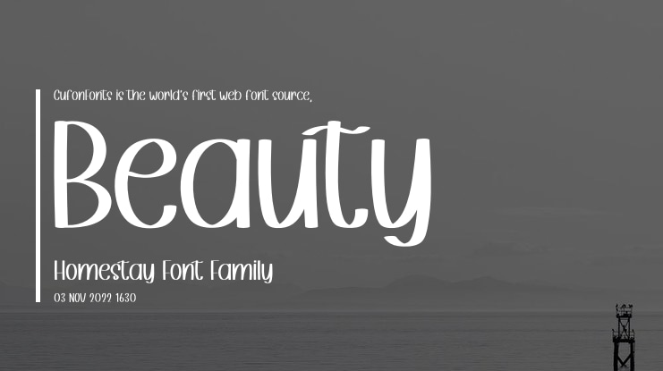 Beauty Homestay Font