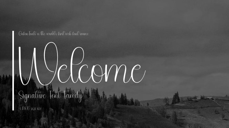 Welcome Signature Font