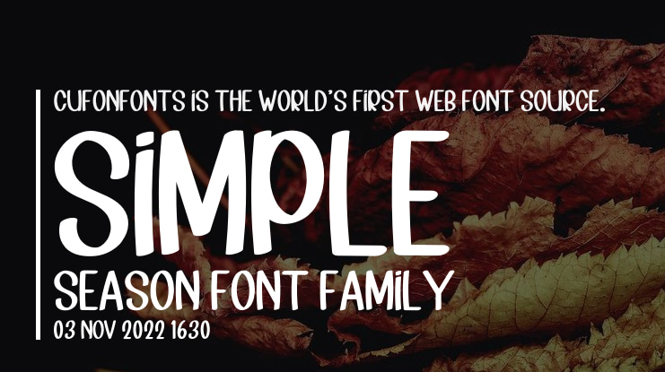Simple Season Font