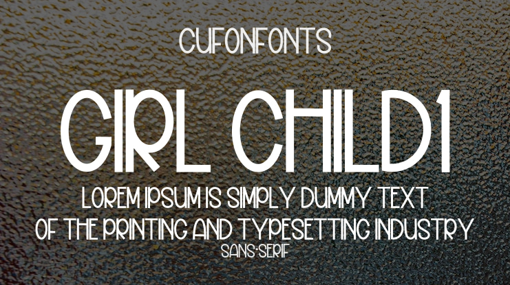 Girl Child1 Font