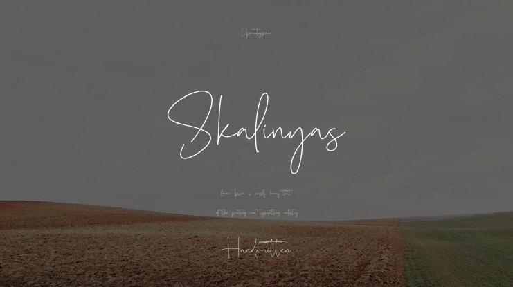 Skalinyas Font Family