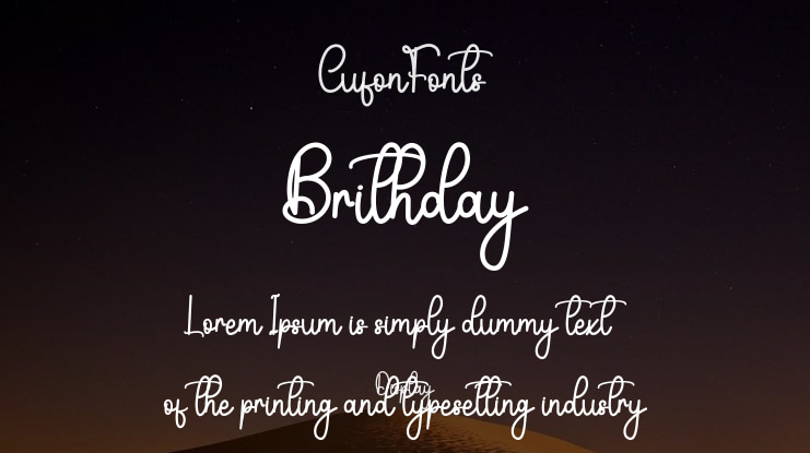 Brithday Font