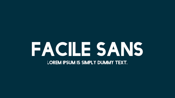 Facile Sans Font Family