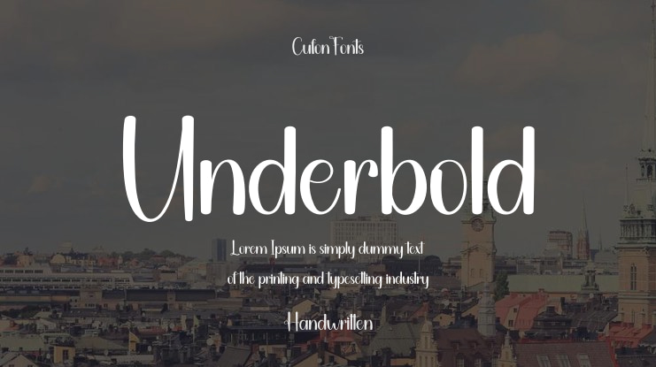 Underbold Font