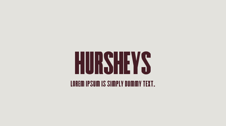 Hursheys Font