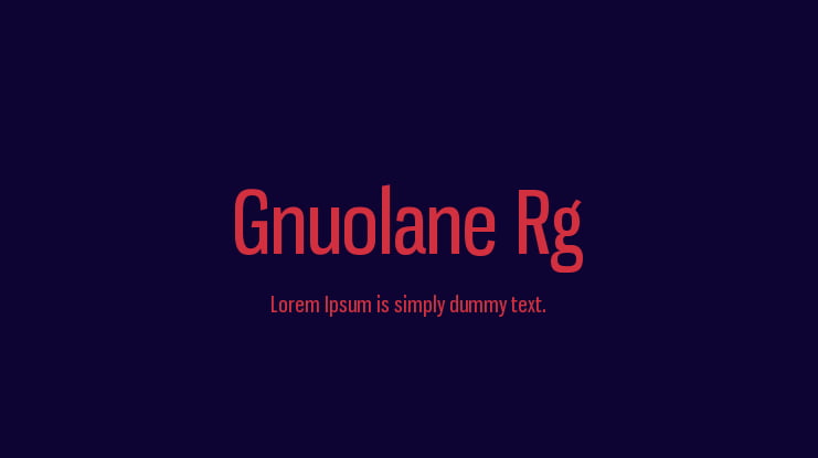 Gnuolane Rg Font