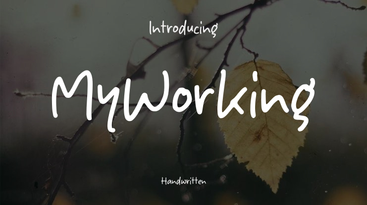 MyWorking Font