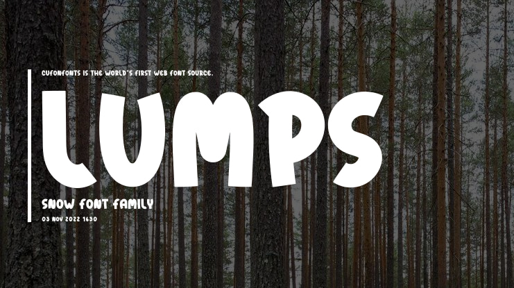 Lumps Snow Font