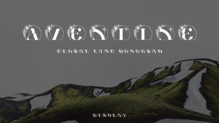 Aventine Floral Line Monogram Font