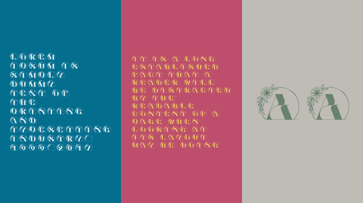 Aventine Floral Line Monogram Font