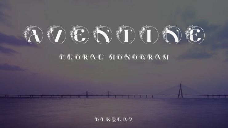Aventine Floral Monogram Font