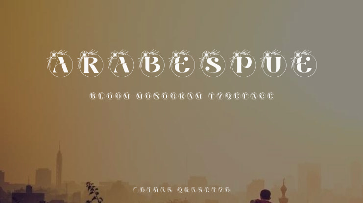 Arabesque Bloom Monogram Font
