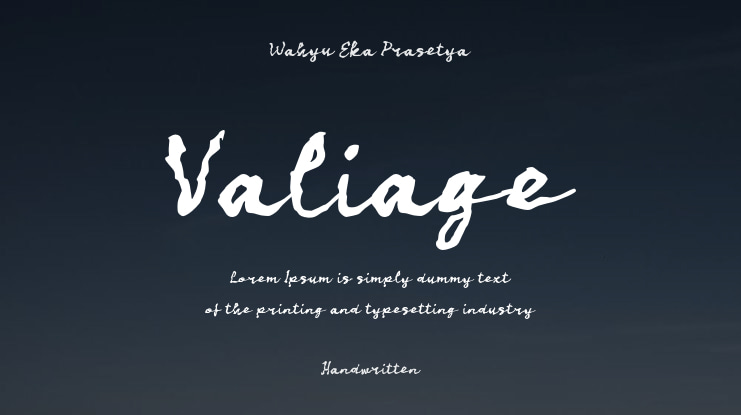 Valiage Font