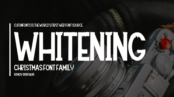 Whitening Christmas Font