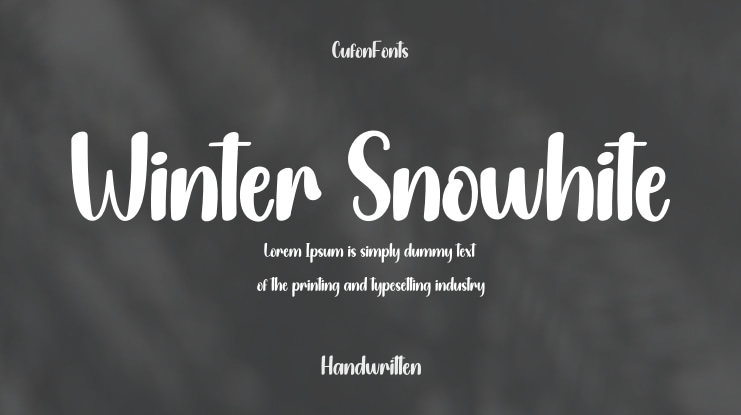 Winter Snowhite Font