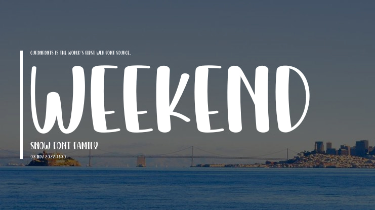 Weekend Snow Font