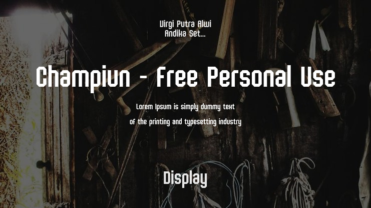 Champiun - Free Personal Use Font Family