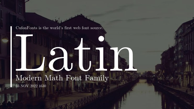 Latin Modern Math Font