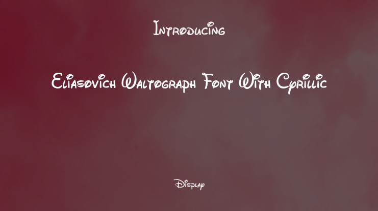 Eliasovich Waltograph Font With Cyrillic