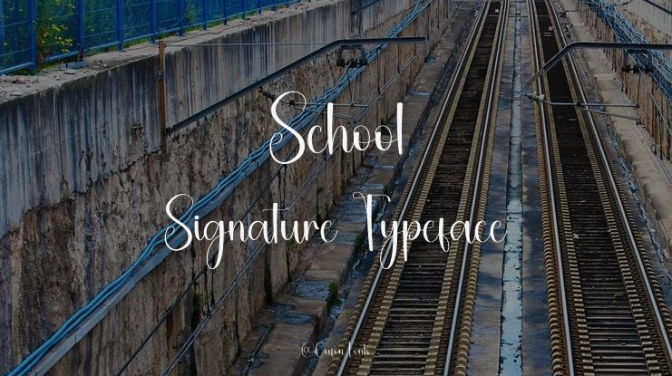 School Signature Font