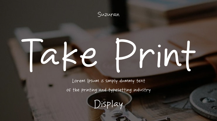Take Print Font