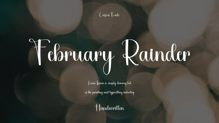 February Rainder Font