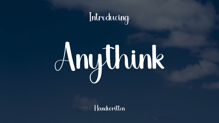 Anythink Font