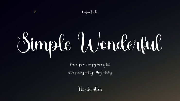 Simple Wonderful Font