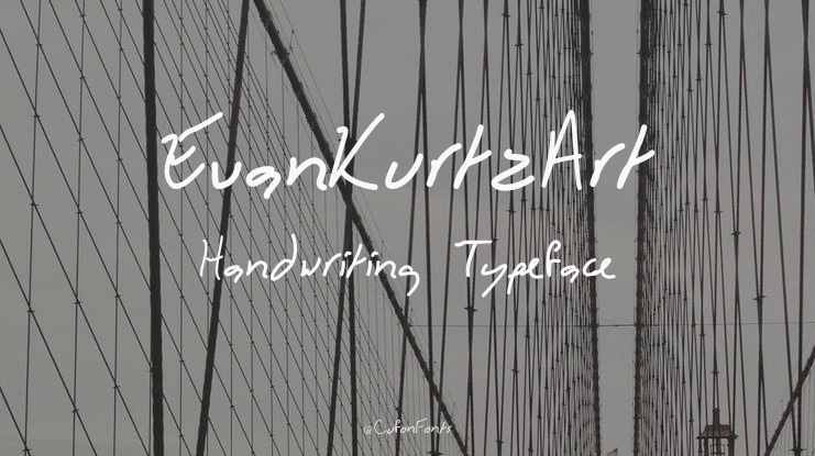 EvanKurtzArt Handwriting Font