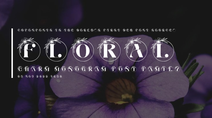 Floral Charm Monogram Font