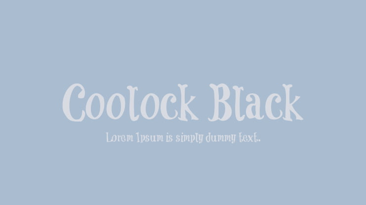 Coolock Black Font