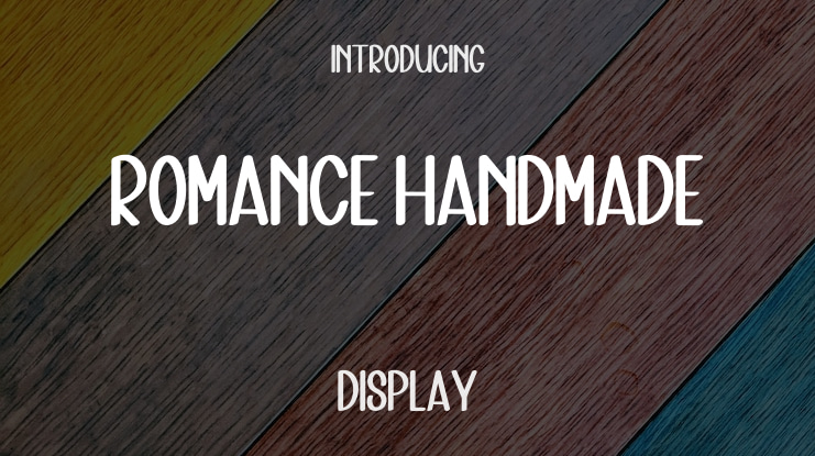 Romance Handmade Font