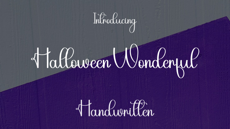 Halloween Wonderful Font