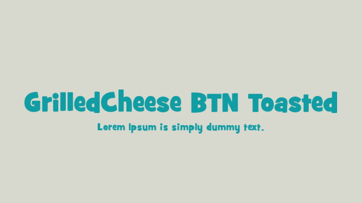 GrilledCheese BTN Toasted Font